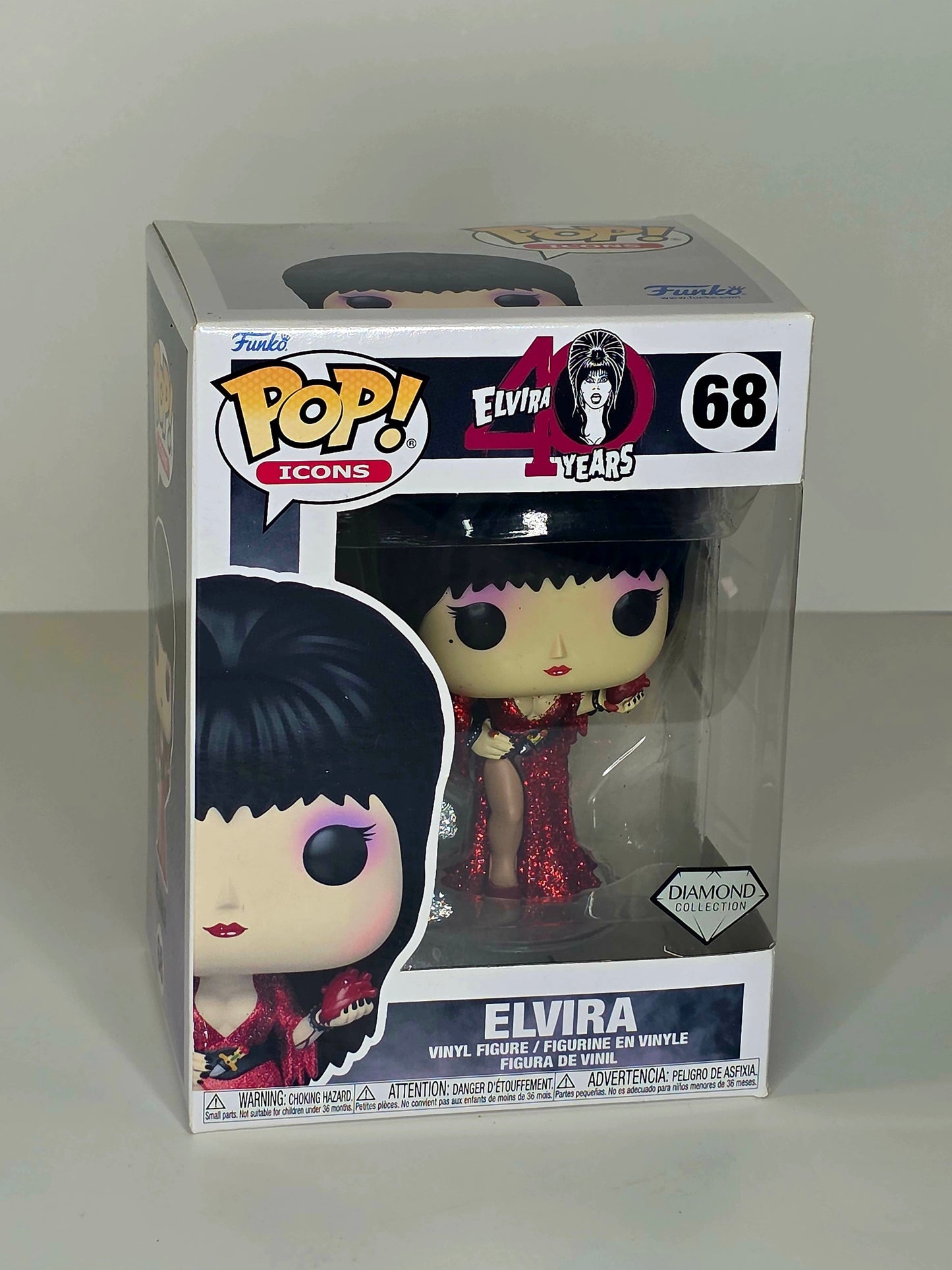 Funko Pop! Elvira #68 Vinyl figure 40th Anniversary Diamond Collection