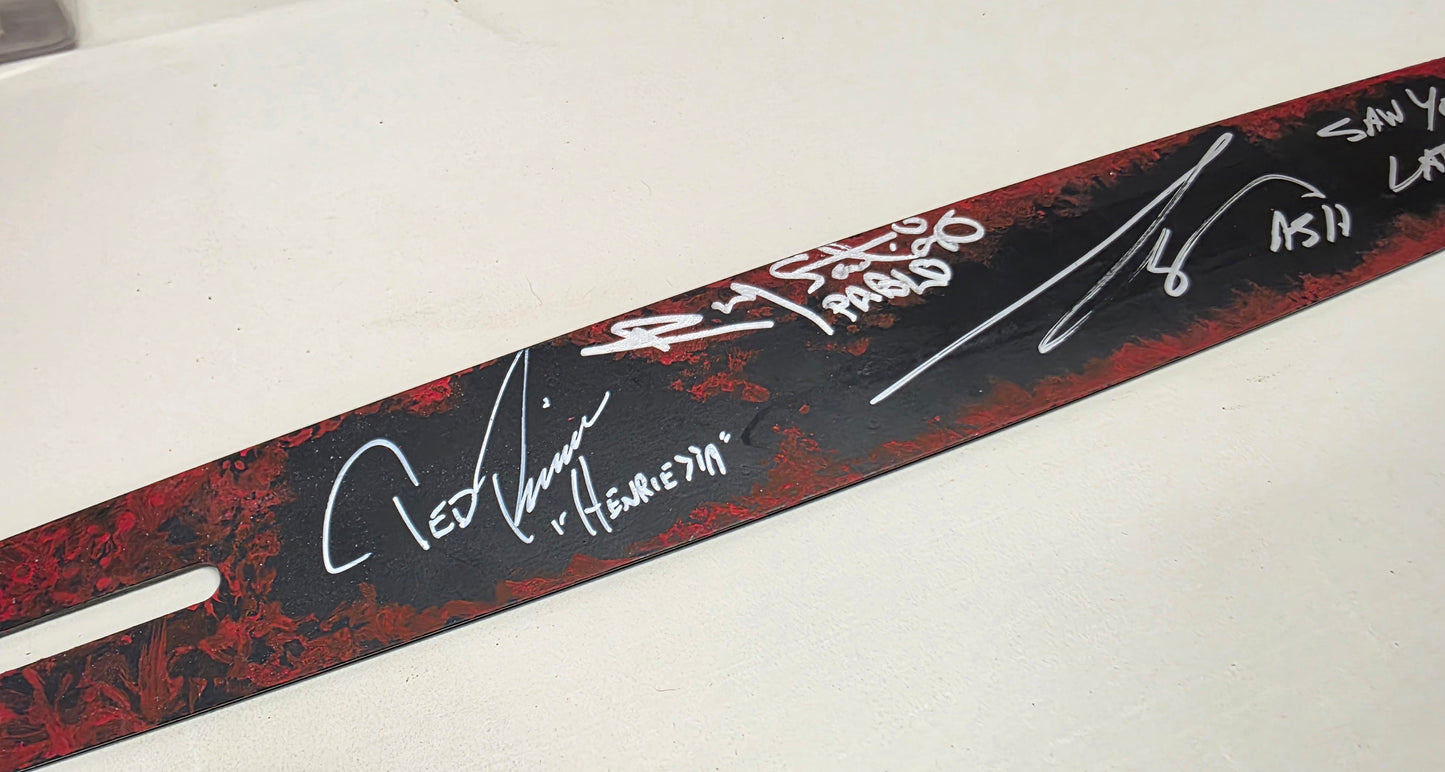 AUTOGRAPHED "Ash Vs Evil Dead" Chainsaw Bar CAST SIGNED