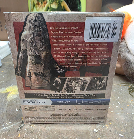 3 From Hell BLU-RAY + T-SHIRT Limited Edition Gift Set *New/Sealed* Walmart Exclusive