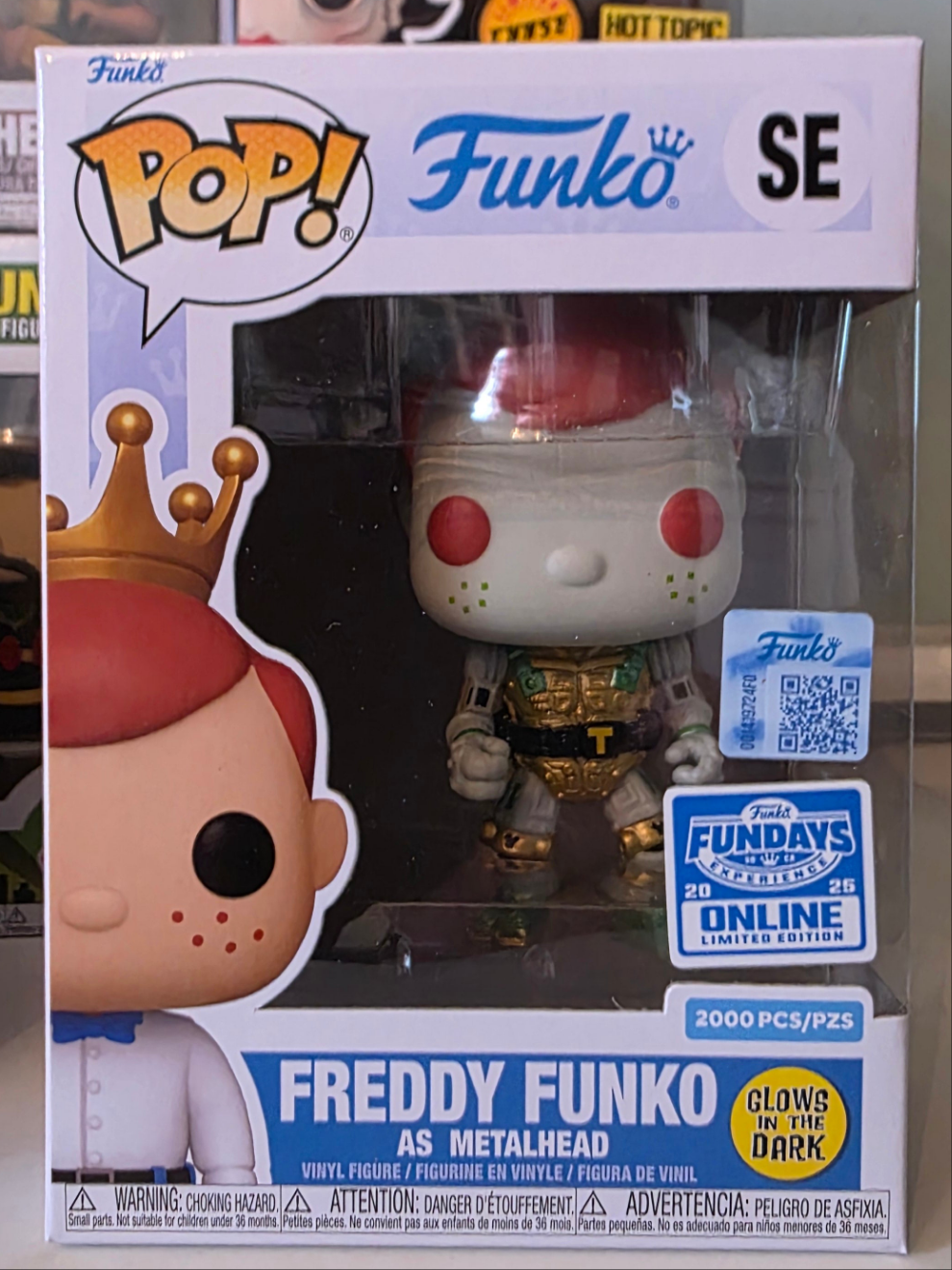 2025 FUNKO FUNDAYS BOX OF FUN  Freddy Funko as Metalhead (Glow) LE 2000 pcs GITD