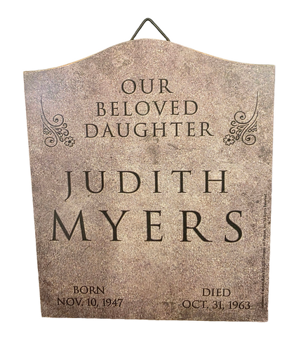 Judith Myers Tombstone Decoration - Halloween - City Morgue Toys & Collectibles