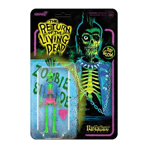 Return of the Living Dead Male Poster Zombie (Blacklight) 3 3/4-Inch ReAction Figure - Exclusive