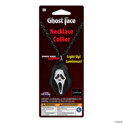 Scream™ Ghost Face® Light-Up Necklace Costume Accessory - City Morgue Toys & Collectibles