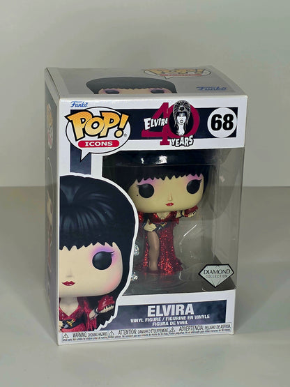 Funko Pop! Elvira #68 Vinyl figure 40th Anniversary Diamond Collection - City Morgue Toys & Collectibles
