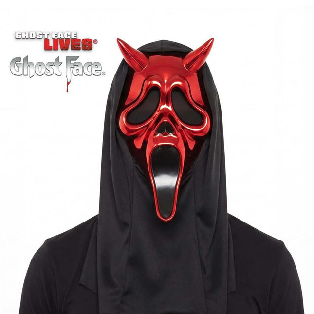 Adults Ghost Face Red Chrome Devil Full Face Mask