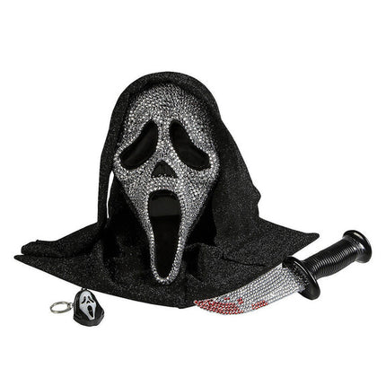 Exclusive Ghost Face® Bling Mask, Knife & Light-Up Keychain Collectible Box Set - City Morgue Toys & Collectibles
