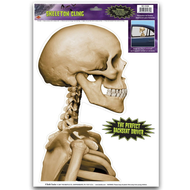 Skeleton Car Cling - City Morgue Toys & Collectibles