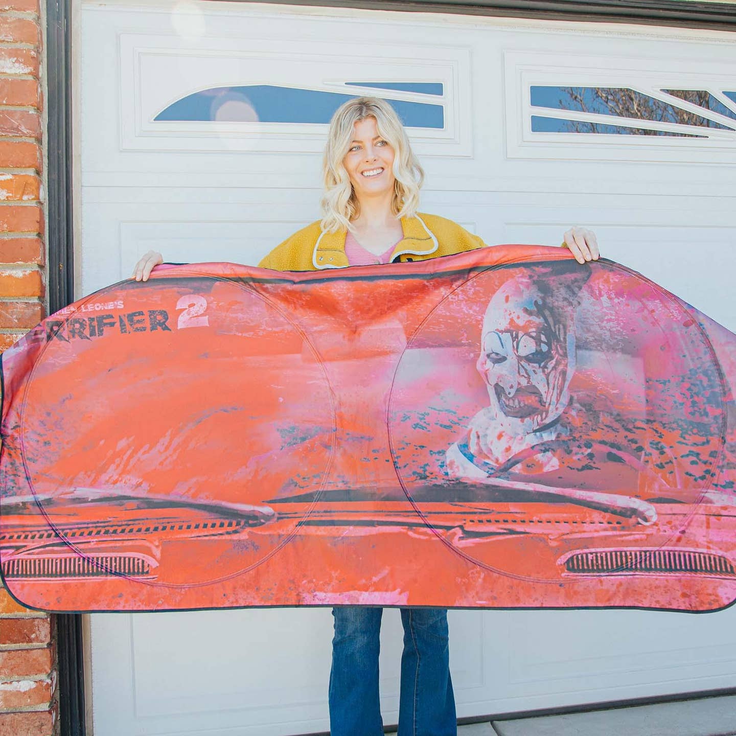 Terrifier 64 X 32 Inch Car Sunshade - City Morgue Toys & Collectibles