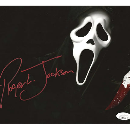Roger L Jackson Autographed Ghostface 8"x10" w/ JSA COA - City Morgue Toys & Collectibles