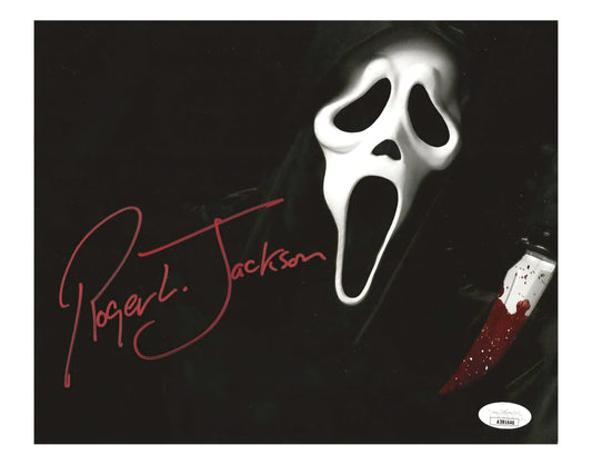 Roger L Jackson Autographed Ghostface 8"x10" w/ JSA COA