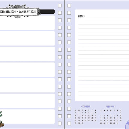 2025 Beetlejuice 13-Month Weekly Planner