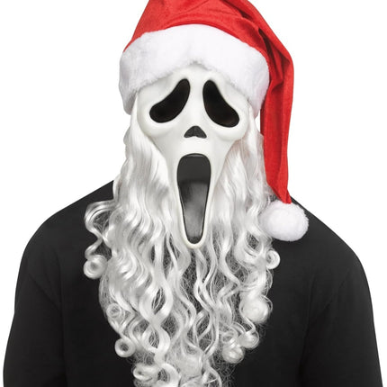 Adults Ghost Face® Full Face Mask with Santa Claus Hat - City Morgue Toys & Collectibles