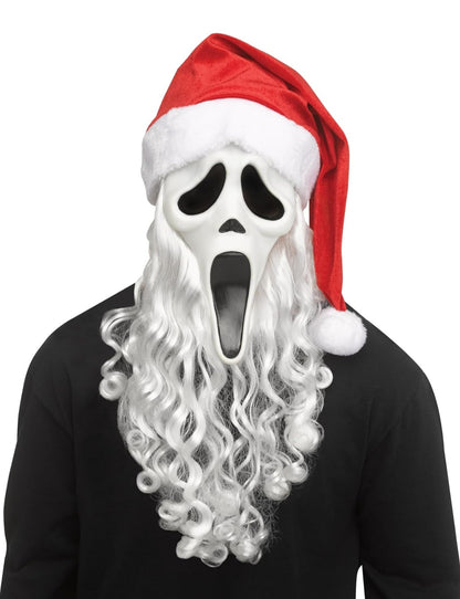 Adults Ghost Face® Full Face Mask with Santa Claus Hat - City Morgue Toys & Collectibles