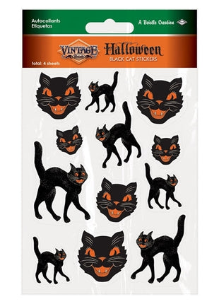 Vintage Halloween Black Cat Stickers - City Morgue Toys & Collectibles