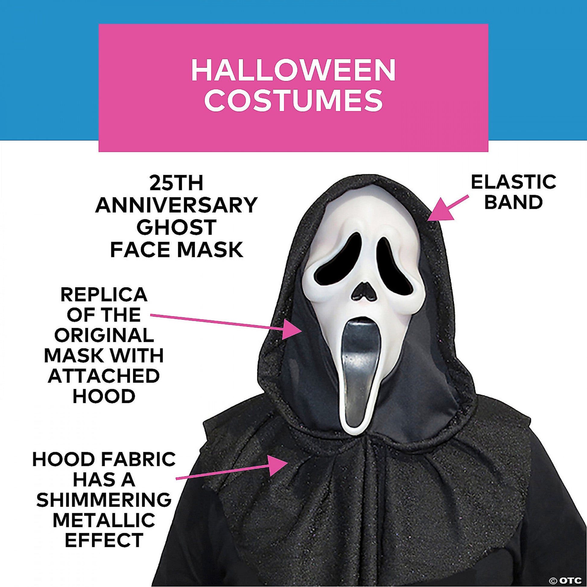 Adults Scream™ 25th Anniversary Ghost Face Mask - City Morgue Toys & Collectibles