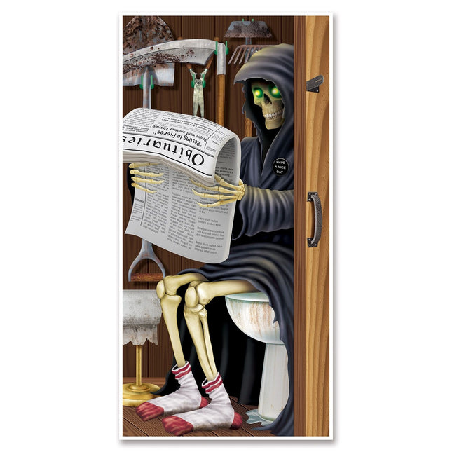Grim Reaper Restroom Door Cover - City Morgue Toys & Collectibles
