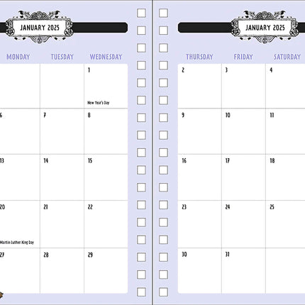 2025 Beetlejuice 13-Month Weekly Planner