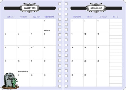 2025 Beetlejuice 13-Month Weekly Planner