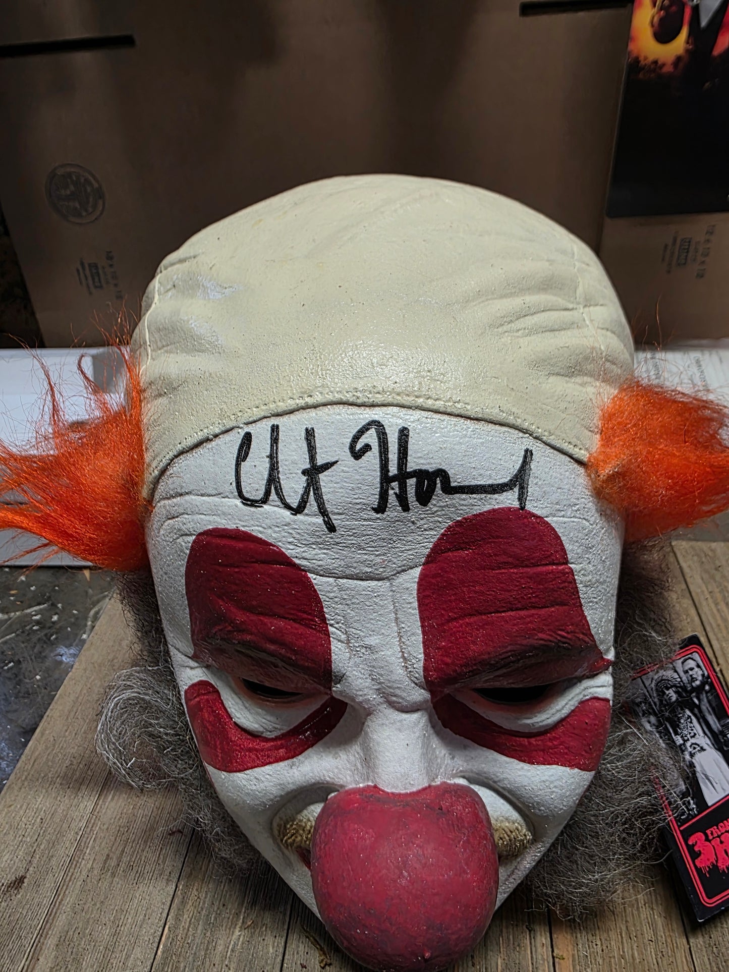 Clint Howard AUTOGRAPHED Mr. Baggy Britches Mask (Discontinued)