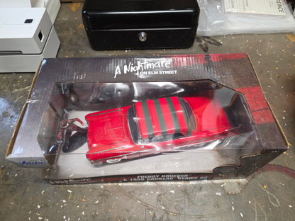 Freddy Krueger & 1958 Cadillac Series 62 Die Cast Car and Figure (New in Box) - City Morgue Toys & Collectibles