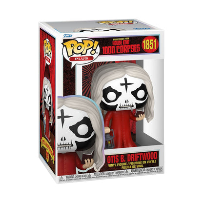 Otis B. Driftwood Funko Pop! vinyl figure in a red outfit with a skull face, packaged in a display box.