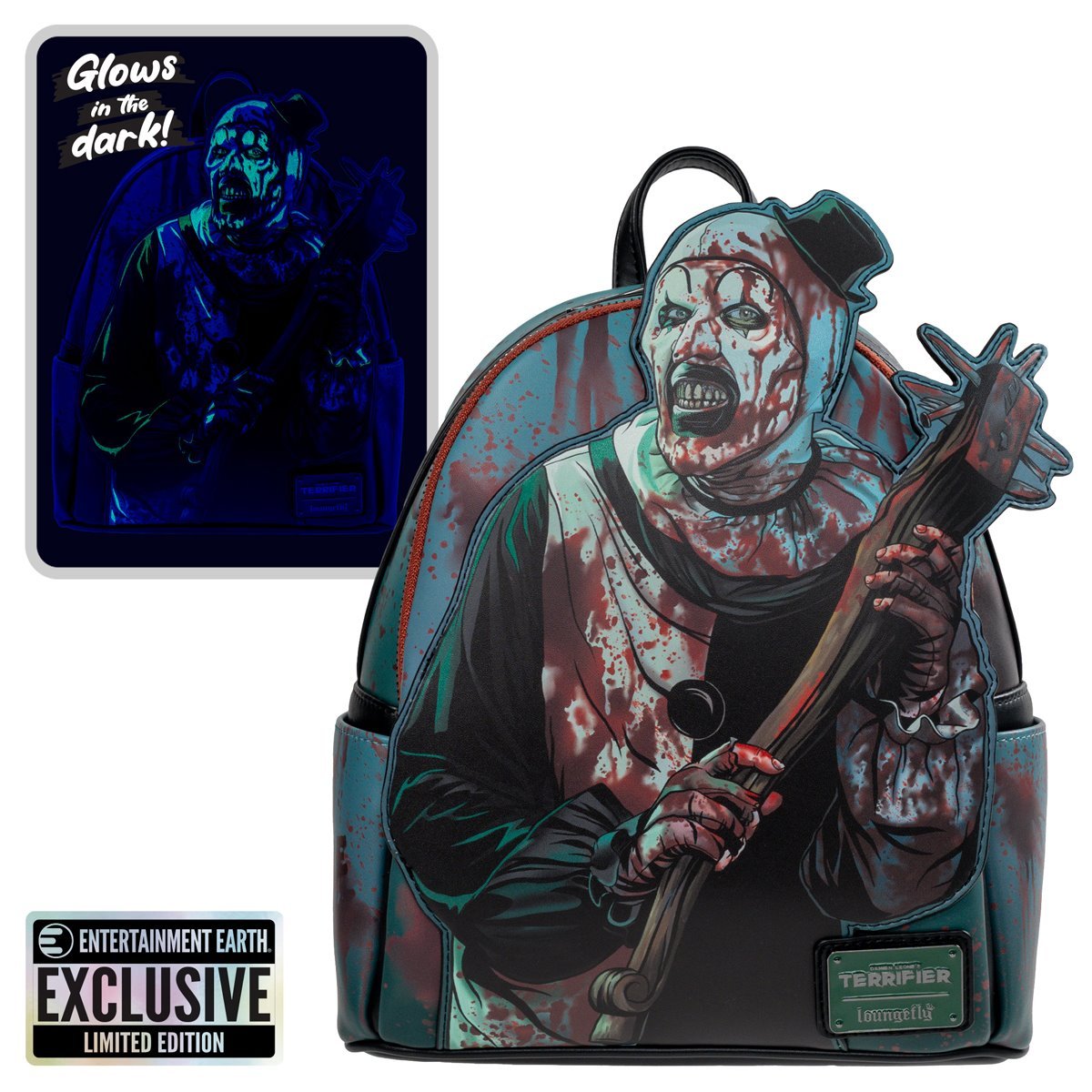 Terrifier Art the Clown Blood Splatter Glow-in-the-Dark Mini-Backpack - Entertainment Earth Exclusive (Pre-Order)