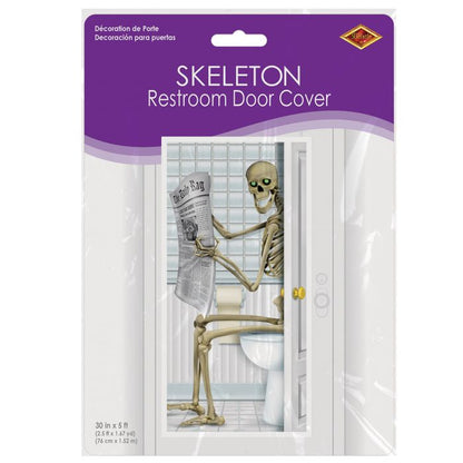 Skeleton Restroom Door Cover - City Morgue Toys & Collectibles