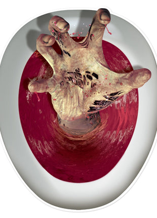 Zombie Hand Toilet Topper Peel N Place - City Morgue Toys & Collectibles