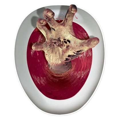 Zombie Hand Toilet Topper Peel N Place - City Morgue Toys & Collectibles