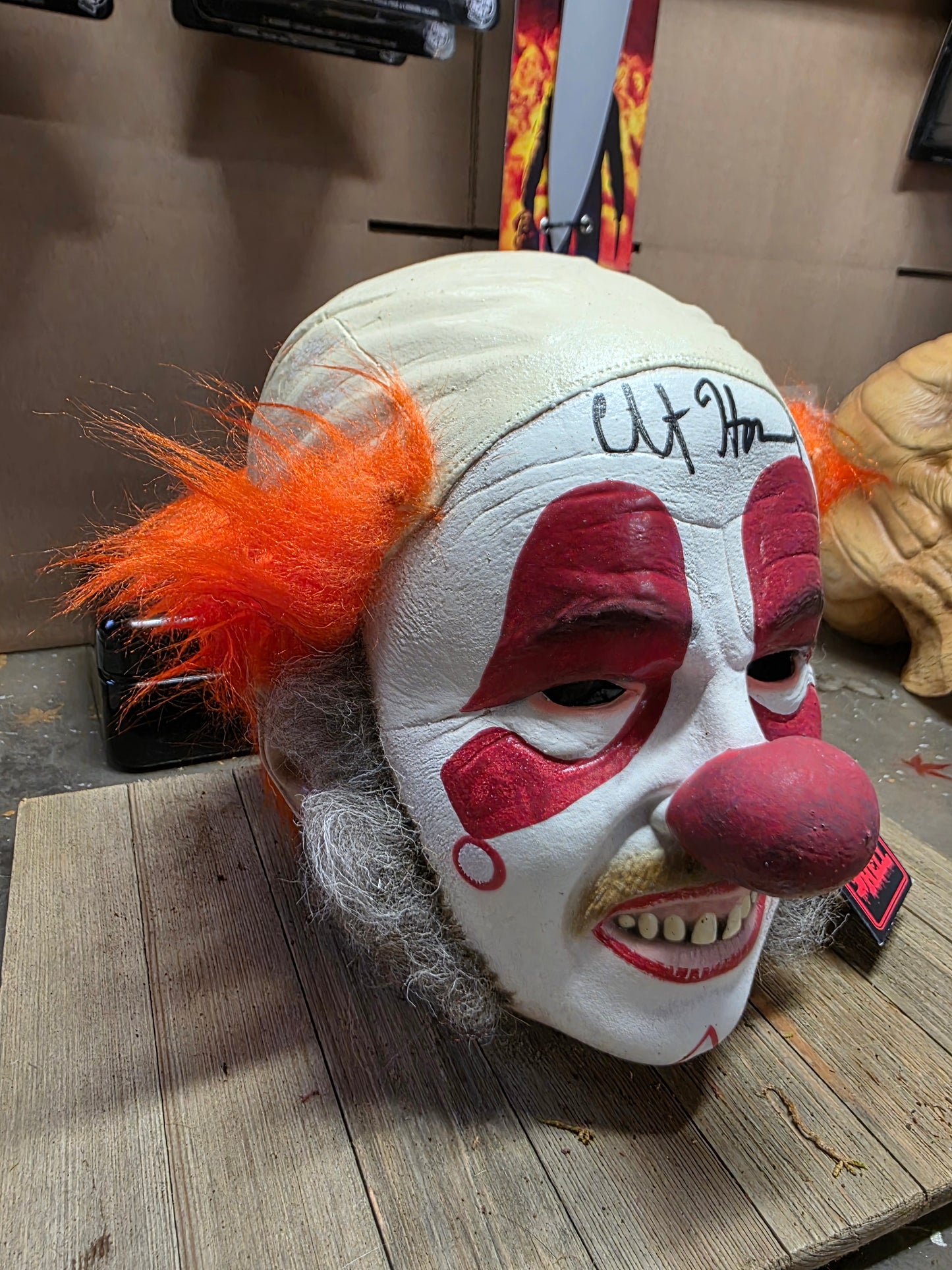 Clint Howard AUTOGRAPHED Mr. Baggy Britches Mask (Discontinued)