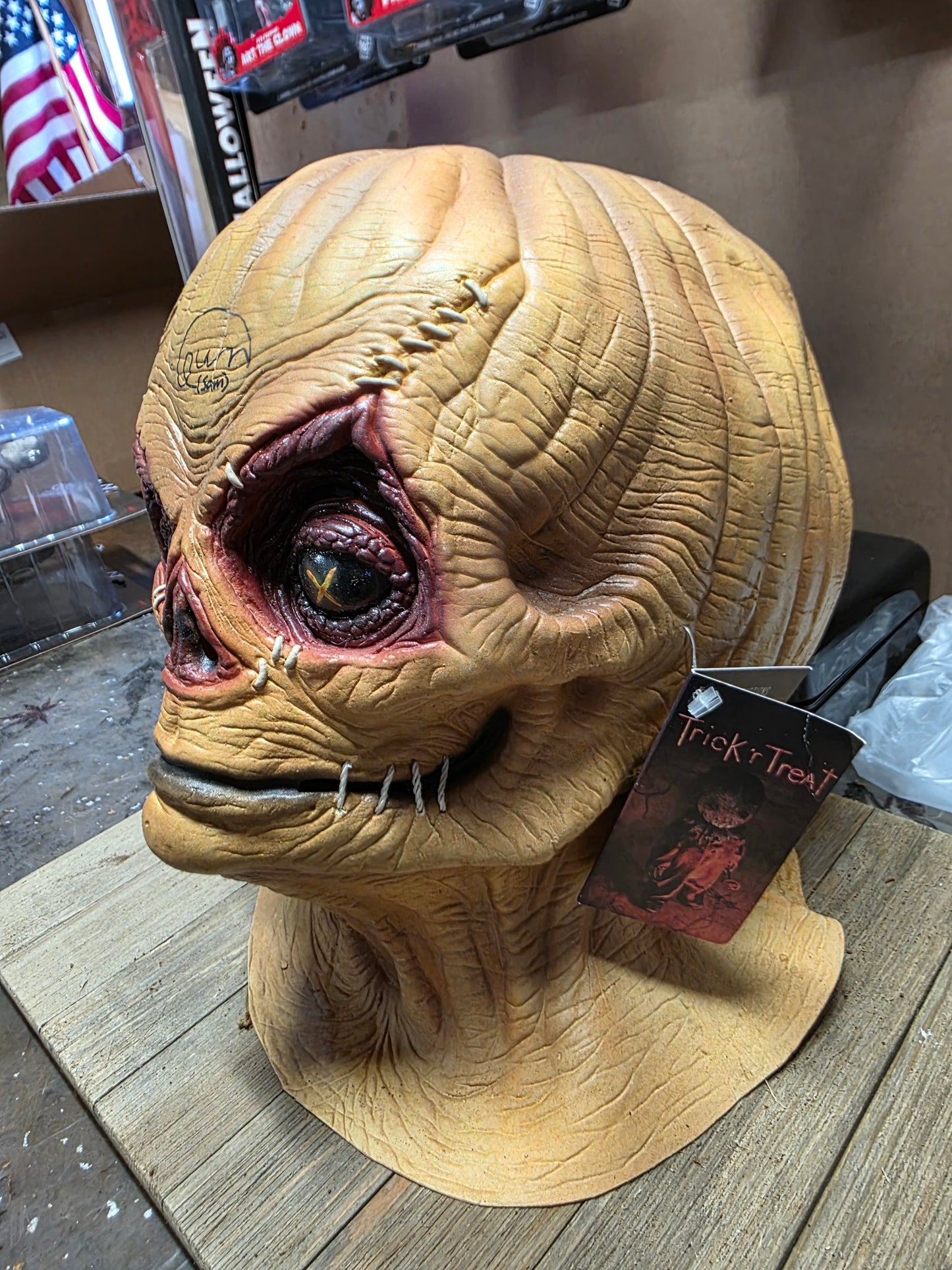 Quinn Lord AUTOGRAPHED Sam Mask (Trick R Treat) BECKETT COA