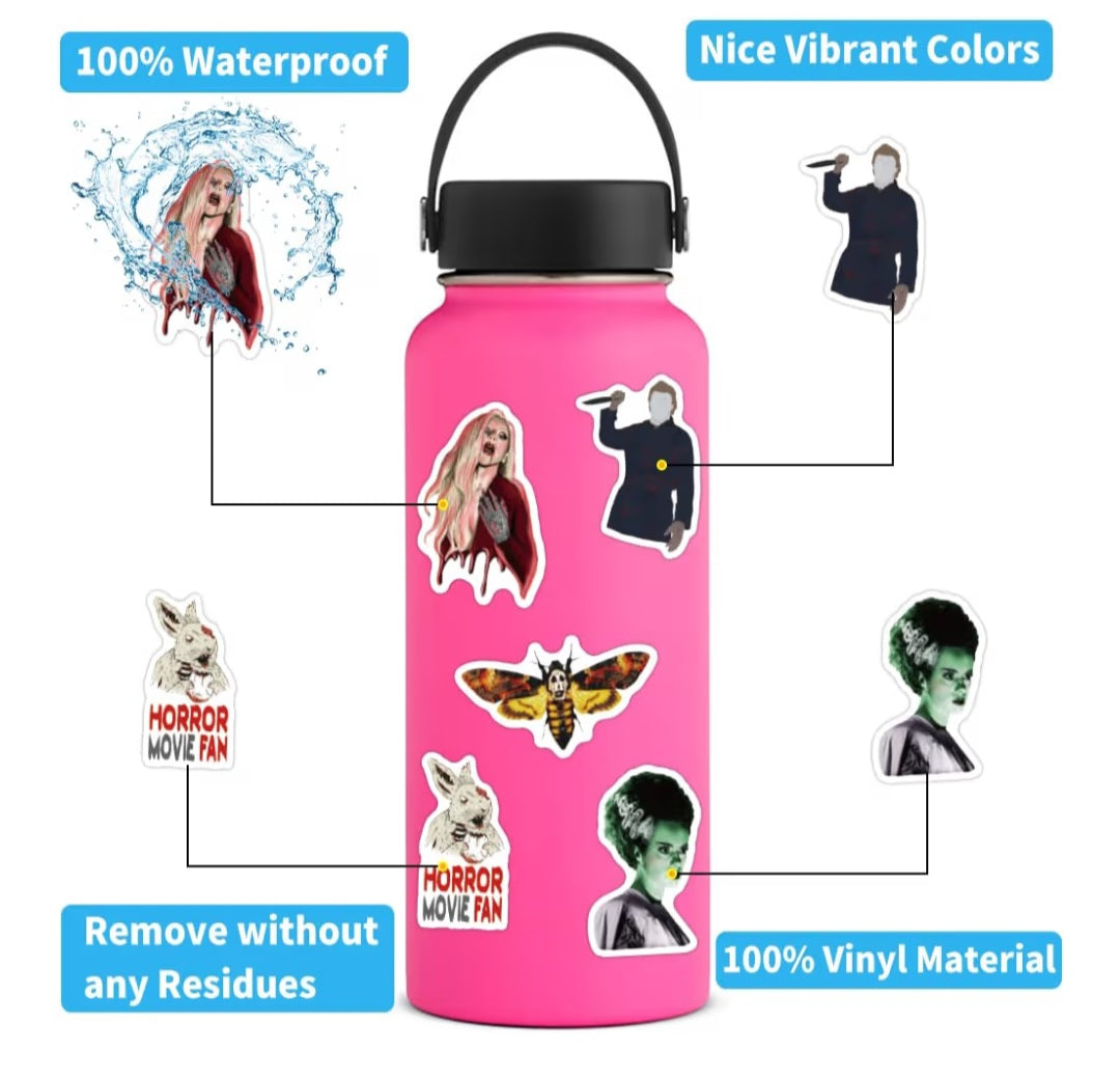 Horror Sticker Pack – 30 Random Hand-Picked Horror Stickers (No Duplicates) - City Morgue Toys & Collectibles