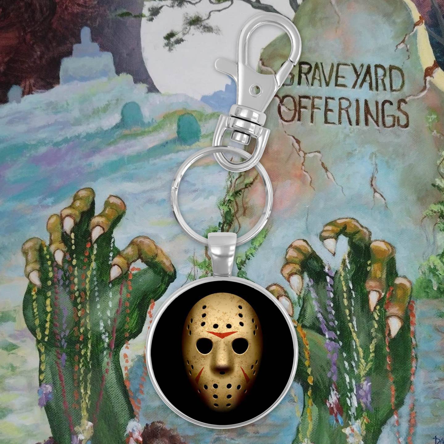 Jason Voorhees Circle Keychain