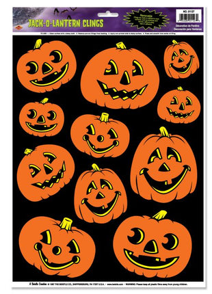 Jack-O-Lantern Clings - City Morgue Toys & Collectibles
