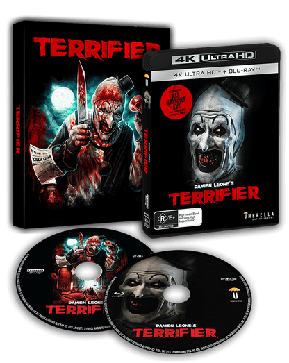 ART ATTACK - Terrifier Collector's Edition Boxset (4 Movie +Slipcases +Book +Brick Set +VHS +Sunglasses) 4K & Blu-ray - City Morgue Toys & Collectibles