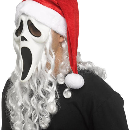 Adults Ghost Face® Full Face Mask with Santa Claus Hat - City Morgue Toys & Collectibles