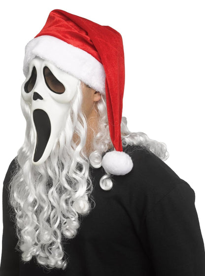 Adults Ghost Face® Full Face Mask with Santa Claus Hat - City Morgue Toys & Collectibles
