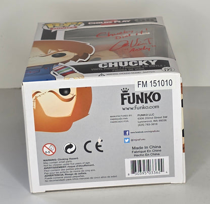 AUTOGRAPHED Childs Play 2 Chucky Funko Pop Signed by Alex Vincent - City Morgue Toys & Collectibles