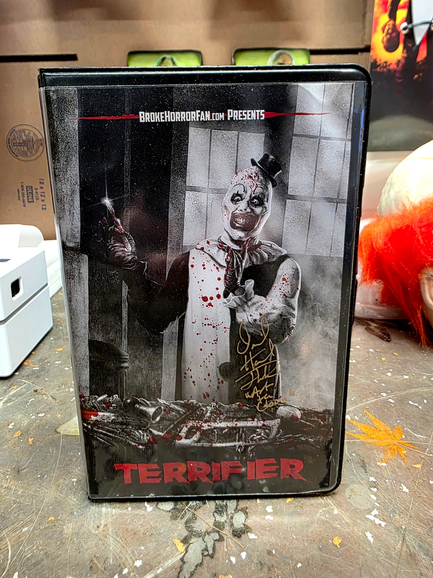 Terrifier VHS Bloody Variant SIGNED by David Howard Thornton (ONLY 50 MADE)
