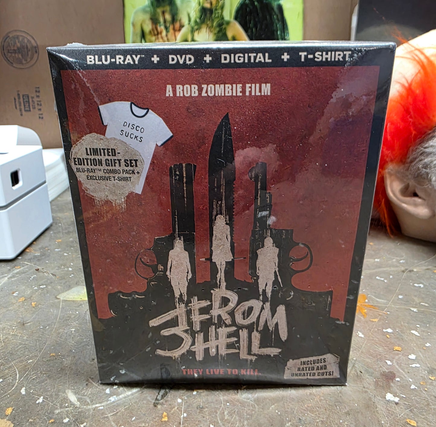 3 From Hell BLU-RAY + T-SHIRT Limited Edition Gift Set *New/Sealed* Walmart Exclusive