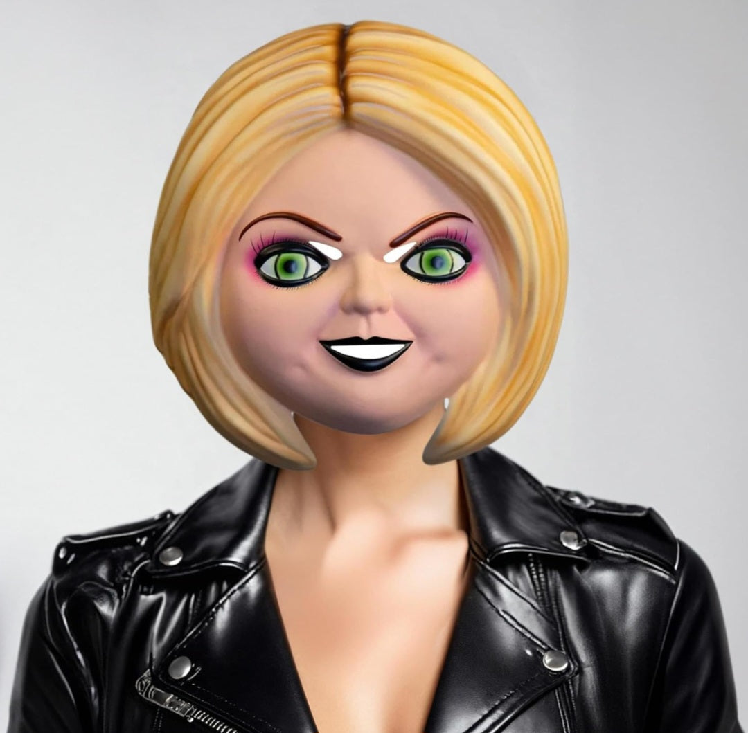 Adults Kids Play™ Tiffany Valentine Vacuform Plastic Mask - One Size - City Morgue Toys & Collectibles