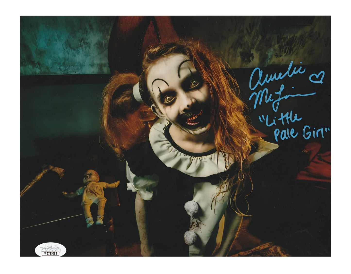 Terrifier Amelie McLain Little Pale Girl signed 8x10 JSA - City Morgue Toys & Collectibles