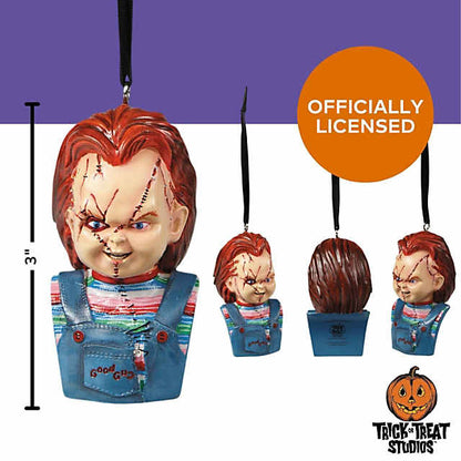 3" Child’s Play: Seed of Chucky™ Chucky Bust Resin Collectible Ornament - City Morgue Toys & Collectibles