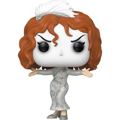 House of 1000 Corpses Baby Glitter Funko Pop! figure with red curly hair and silver dress, arms outstretched.