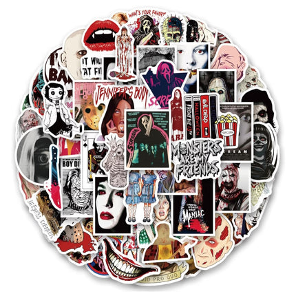 Horror Sticker Pack – 30 Random Hand-Picked Horror Stickers (No Duplicates) - City Morgue Toys & Collectibles