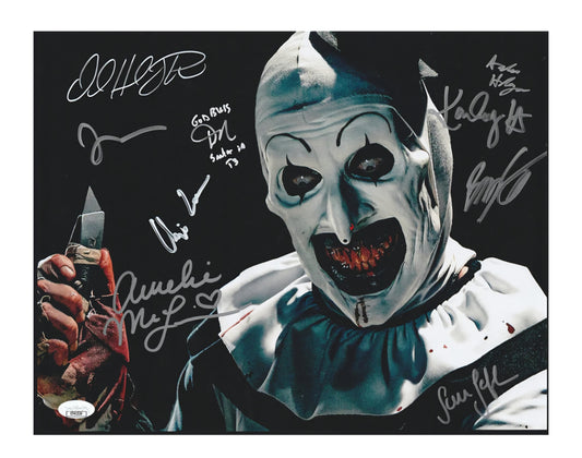 Terrifier cast signed 11x14 print JSA signed by 9 David Howard Thornton - City Morgue Toys & Collectibles