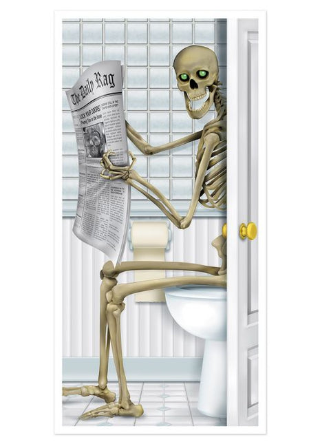 Skeleton Restroom Door Cover - City Morgue Toys & Collectibles
