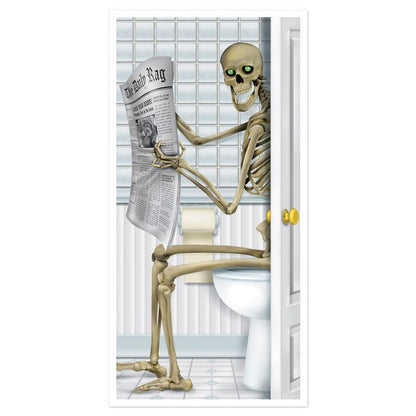 Skeleton Restroom Door Cover - City Morgue Toys & Collectibles