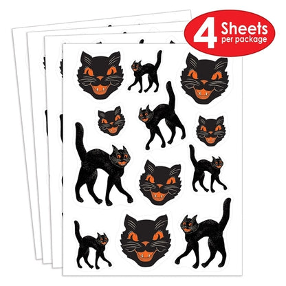 Vintage Halloween Black Cat Stickers - City Morgue Toys & Collectibles