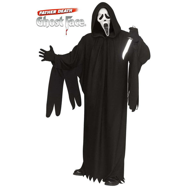 Adults Ghost Face 30th Anniversary Hooded Robe Costume - One Size